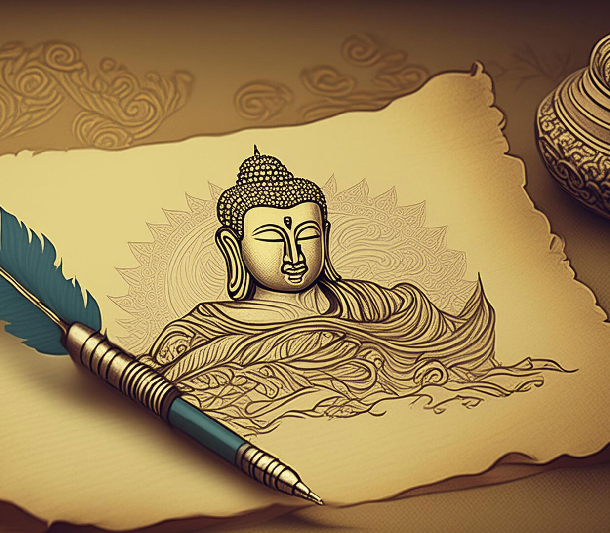 Piece of paper with Buddha